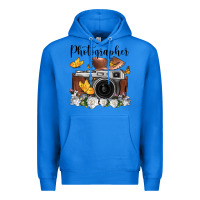 True Royal photographer floral butterfly film roll vintage camera Premium Hoodie - FaDigitalArtStudio