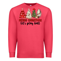 Cardinal merry christmas let s play ball baseball Premium Sweatshirt - MaliasSmallBusiness