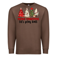 Chestnut merry christmas let s play ball baseball Premium Sweatshirt - MaliasSmallBusiness