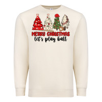 Sandshell merry christmas let s play ball baseball Premium Sweatshirt - MaliasSmallBusiness