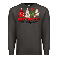 Smoke merry christmas let s play ball baseball Premium Sweatshirt - MaliasSmallBusiness