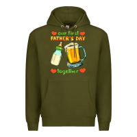 Army Green our first father's day together Premium Hoodie - HRA Design Shop