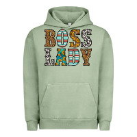 Pigment Oil Green western boss lady Urban Hoodie - HRA Design Shop
