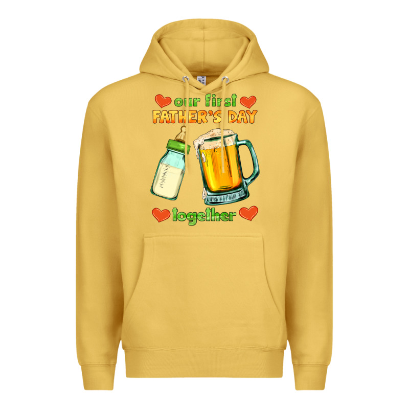 Our First Father's Day Together Premium Hoodie by HRA Design Shop | Teevron