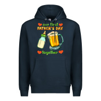 Navy our first father's day together Premium Hoodie - HRA Design Shop