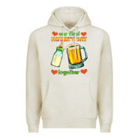 Oatmeal Heather our first father's day together Premium Hoodie - HRA Design Shop