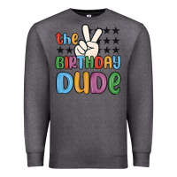 Charcoal Heather the birthday dude Premium Sweatshirt - MaliasSmallBusiness