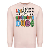 Pale Pink the birthday dude Premium Sweatshirt - MaliasSmallBusiness
