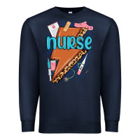 Navy nurse lightning bolt Premium Sweatshirt - MaliasSmallBusiness