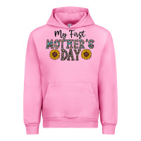 Fuchsia Pink my first mother's day Urban Hoodie - CowhideDigitalArt