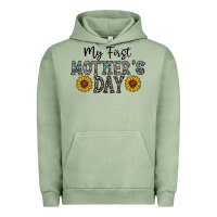 Pigment Oil Green my first mother's day Urban Hoodie - CowhideDigitalArt