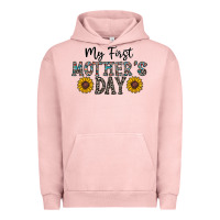 Pigment Salmon my first mother's day Urban Hoodie - CowhideDigitalArt