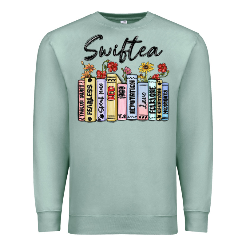 Swiftea Books Premium Sweatshirt by MaliasSmallBusiness | Teevron