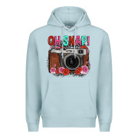 Blue Mist oh snap rose grey leopard vintage camera Premium Hoodie - FaDigitalArtStudio