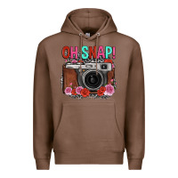 Chestnut oh snap rose grey leopard vintage camera Premium Hoodie - FaDigitalArtStudio