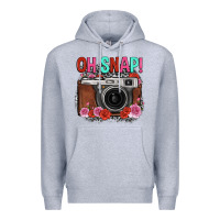 Oh Snap Rose Grey Leopard Vintage Camera Premium Hoodie | Teevron