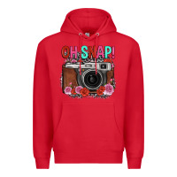 Red oh snap rose grey leopard vintage camera Premium Hoodie - FaDigitalArtStudio