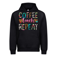 Black coffee teach repeat Urban Hoodie - HRA Design Shop