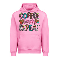 Fuchsia Pink coffee teach repeat Urban Hoodie - HRA Design Shop