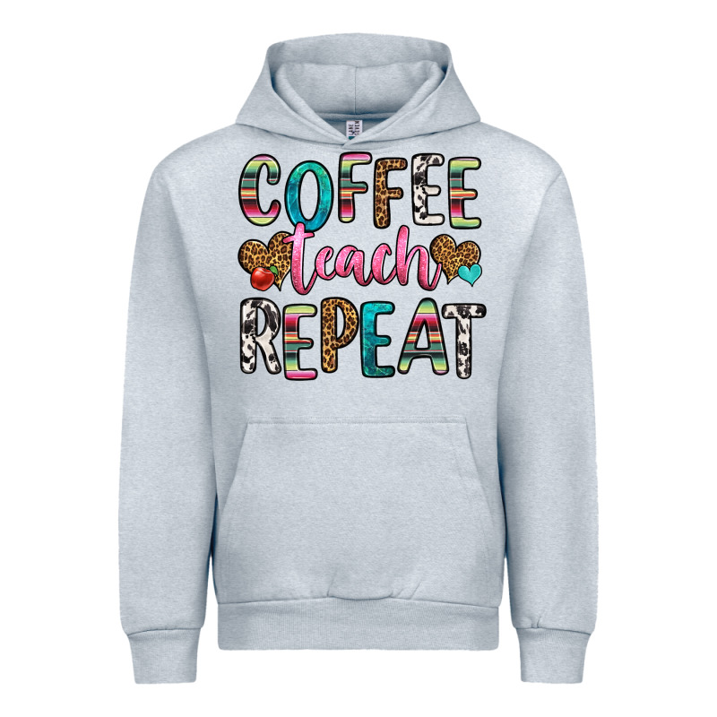 Coffee Teach Repeat Urban Hoodie by HRA Design Shop | Teevron