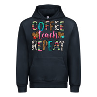 Navy coffee teach repeat Urban Hoodie - HRA Design Shop