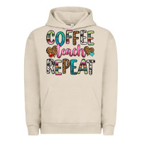 Pigment French Oak coffee teach repeat Urban Hoodie - HRA Design Shop