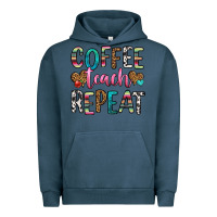 Pigment Midnight Navy coffee teach repeat Urban Hoodie - HRA Design Shop