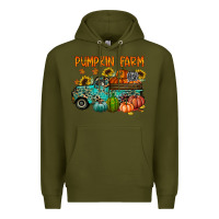Army Green pumpkin farm Premium Hoodie - RacoonDesign