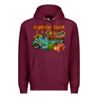 Burgundy pumpkin farm Premium Hoodie - RacoonDesign