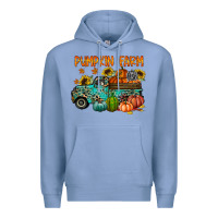 Colony Blue pumpkin farm Premium Hoodie - RacoonDesign