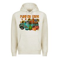 Oatmeal Heather pumpkin farm Premium Hoodie - RacoonDesign