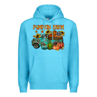 Ocean Blue pumpkin farm Premium Hoodie - RacoonDesign