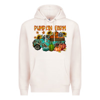 Pale Pink pumpkin farm Premium Hoodie - RacoonDesign