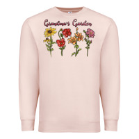 Pale Pink grandma's garden Premium Sweatshirt - MaliasSmallBusiness