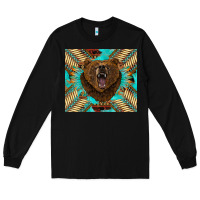 Black bear native american  tumbler Long Sleeve Tee - BarkalooDesign