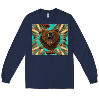 Navy bear native american  tumbler Long Sleeve Tee - BarkalooDesign