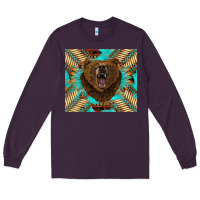 Plum bear native american  tumbler Long Sleeve Tee - BarkalooDesign