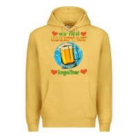 Antique Gold our first father's day together and beer Premium Hoodie - HRA Design Shop