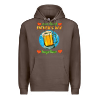 Coffee our first father's day together and beer Premium Hoodie - HRA Design Shop