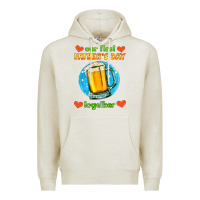 Oatmeal Heather our first father's day together and beer Premium Hoodie - HRA Design Shop