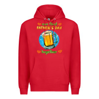 Red our first father's day together and beer Premium Hoodie - HRA Design Shop