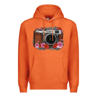 Carrot rose grey leopard vintage camera Premium Hoodie - FaDigitalArtStudio