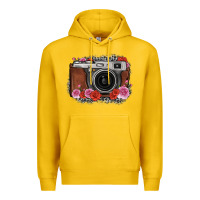 Lemon rose grey leopard vintage camera Premium Hoodie - FaDigitalArtStudio