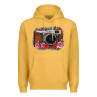 Mustard rose grey leopard vintage camera Premium Hoodie - FaDigitalArtStudio