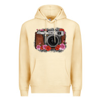 Pina Colada rose grey leopard vintage camera Premium Hoodie - FaDigitalArtStudio