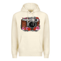 Sandshell rose grey leopard vintage camera Premium Hoodie - FaDigitalArtStudio