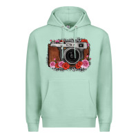 Seafoam rose grey leopard vintage camera Premium Hoodie - FaDigitalArtStudio