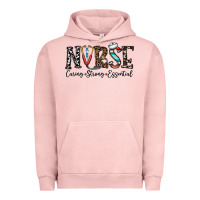 Pigment Salmon nurse caring strong essential Urban Hoodie - CowhideDigitalArt