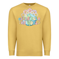 Antique Gold girls run the world Premium Sweatshirt - MaliasSmallBusiness