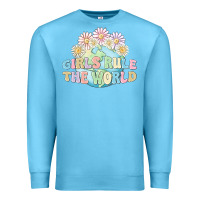 Ocean Blue girls run the world Premium Sweatshirt - MaliasSmallBusiness